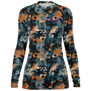 Chokefish™ Long Sleeve Rashguard Acid-Wash Woman's Shirt-009